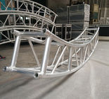 White Cover 6Pillars 450*450MM Truss Size 12*12*7M Lighting Global Stage Lighting Truss / Outdoor Metal Arc Roof Trusses
