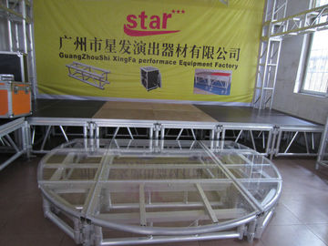 Black Glass Square Acrylic Stage Platform Anti-slip For Evens
