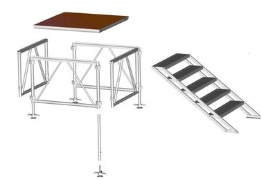High Loading And Light Weight  1.22 x 1.2 2M Portable Anti-Slip Waterproof  Stage Platforms With Different  Height